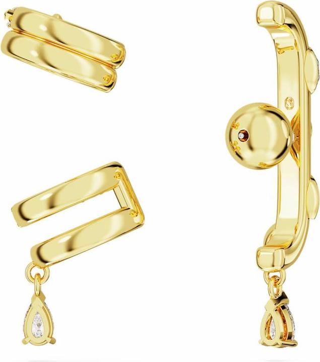 Produktbild Swarovski Dextera Ohrspange Set Verschiedene Schliffe Weiss Gold (Swarovski Metall)