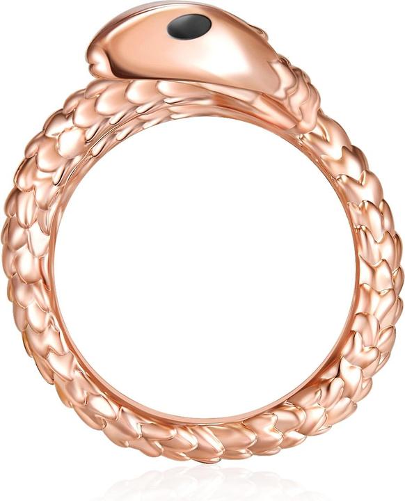 Lulu & Jane Damen Schlange Metall-Legierung verziert mit Kristallen von Swarovski® roségold - 29321