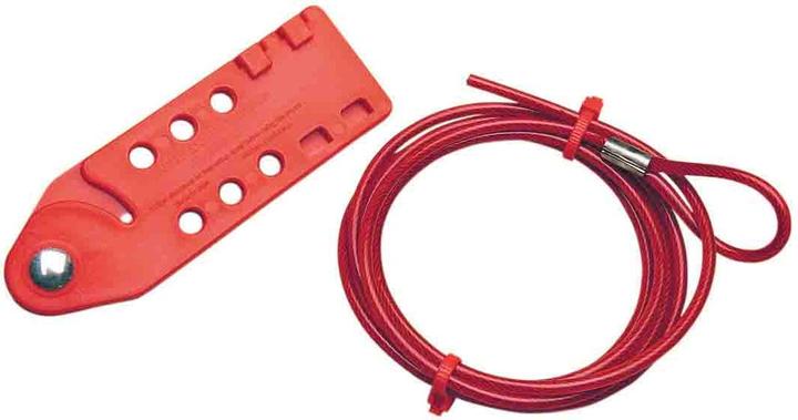 Productafbeelding Brady Kabelvergrendelingssysteem, rood, met 1,8 m geplastificeerde staalkabel