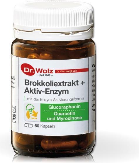 Immagine prodotto Dr. Wolz Estratto di Broccoli + Capsule di Enzimi Attivi, 60 Capsule (60 Pezzo/i, Pillole, 103 g)