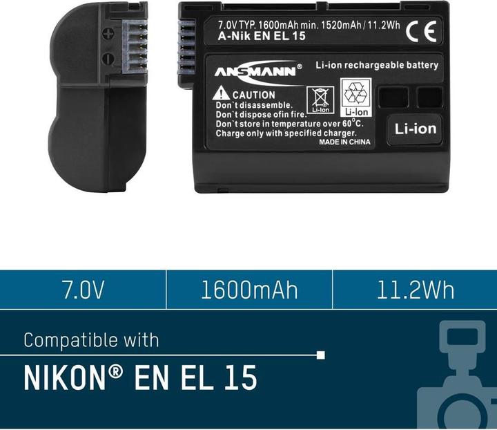 Actual product image Ansmann A-Nik EN EL 15 (Camera battery)