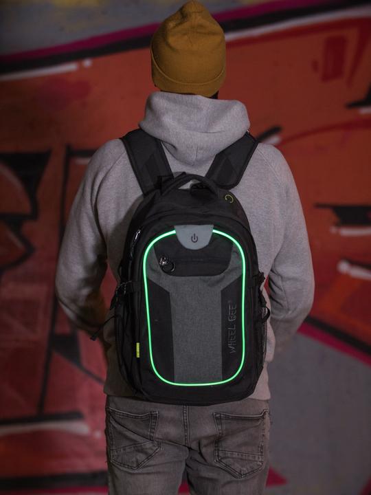 Immagine prodotto Wheel Bee Zaino Rev. Black Revolution Nero / Grigio, 46x32x 20 cm, LED, Batt. 2xCR2032 incl.