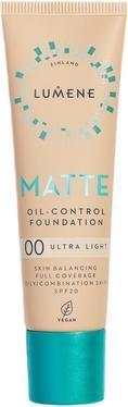 Lumene Matte Oil-Control Foundation Spf20 00 Ultra Light 30ml
