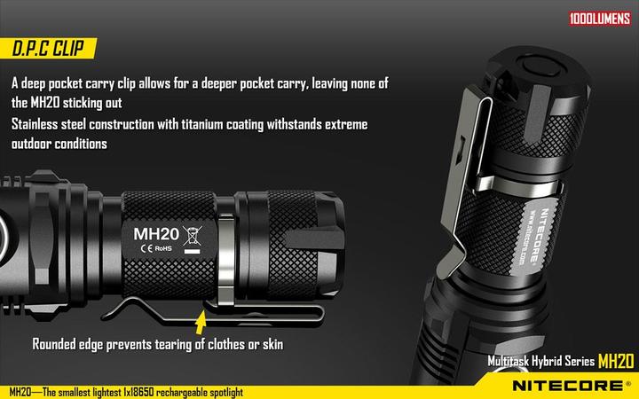 Produktbild Nitecore MH20 Neutral White (10.50 cm, 1000 lm)