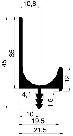 Actual product image Werkstarck Handle moulding profiles Fiona