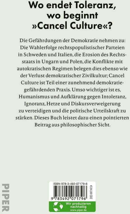 Produktbild »Cancel Culture« – Ende der Aufklärung? (Deutsch, Julian Nida-Rümelin, 2023)
