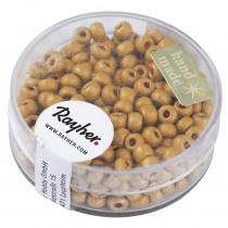 Image du produit Rayher Perles de rocailles métalliques, mat, ø 4 mm, jaun