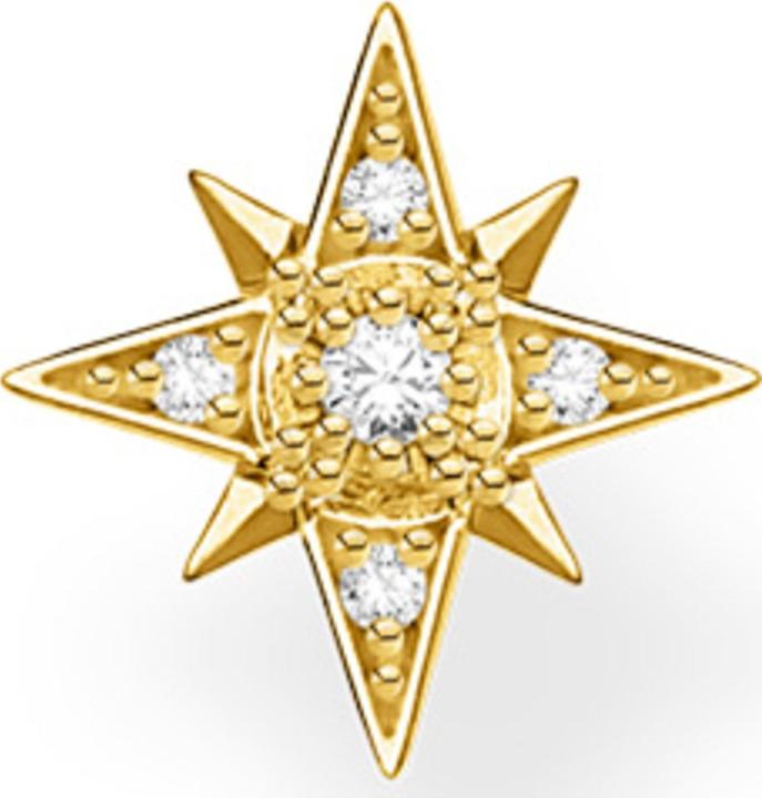 Actual product image Thomas Sabo Stud earrings (single piece) (Gold plated, With stone(s), 925 silver)