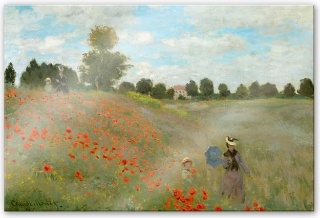 Produktbild Trenddeko Monet - Mohnfeld bei Argenteuil (200 x 130 cm)