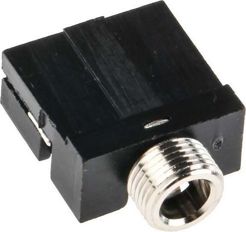 Actual product image Rs Pro Jack socket 3.5 mm angled, 3-pin stereo, solder connection PCB mounting