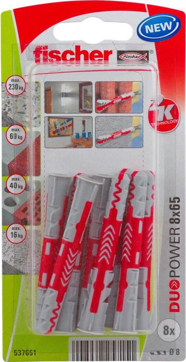 Fischer DuoPower 8x65 K (8) (8 Stk.)