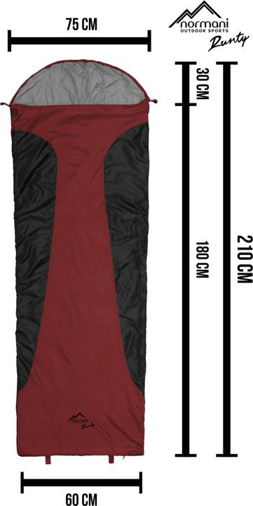 Actual product image Normani Ultralight sleeping bag Runty (210 cm)