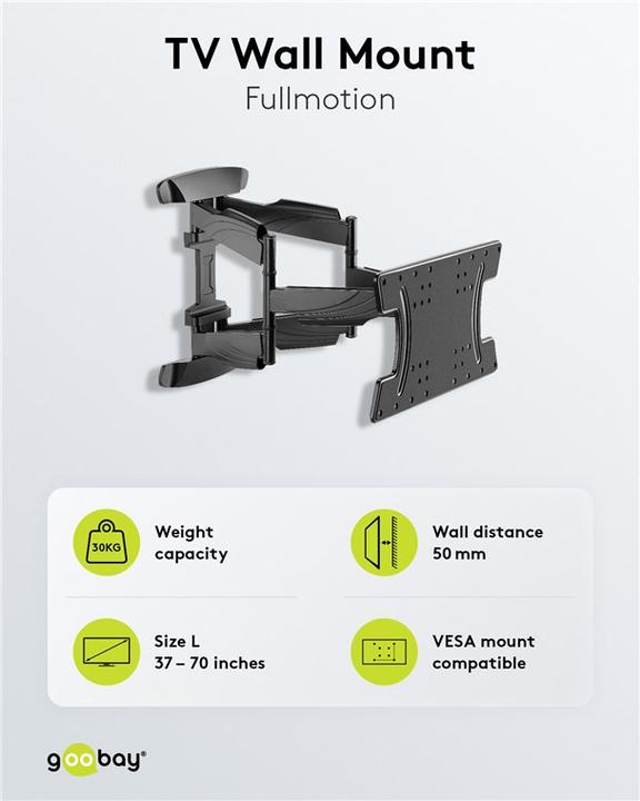 Actual product image Goobay OLED Fullmotion (Wall, 37", 30 kg)