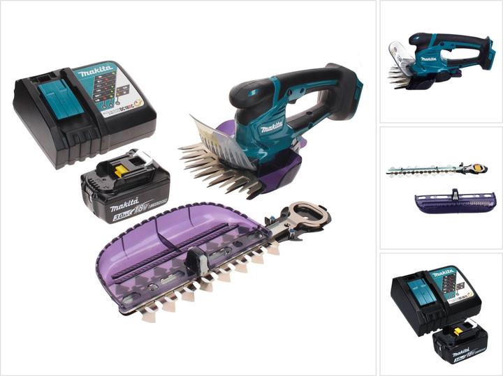 Image du produit Makita DUM 604 RF1X Cisaille à gazon sans fil 18 V avec lame pour herbe et arbustes + 1x batterie 3,0 Ah + (Taille-haies sans fil)