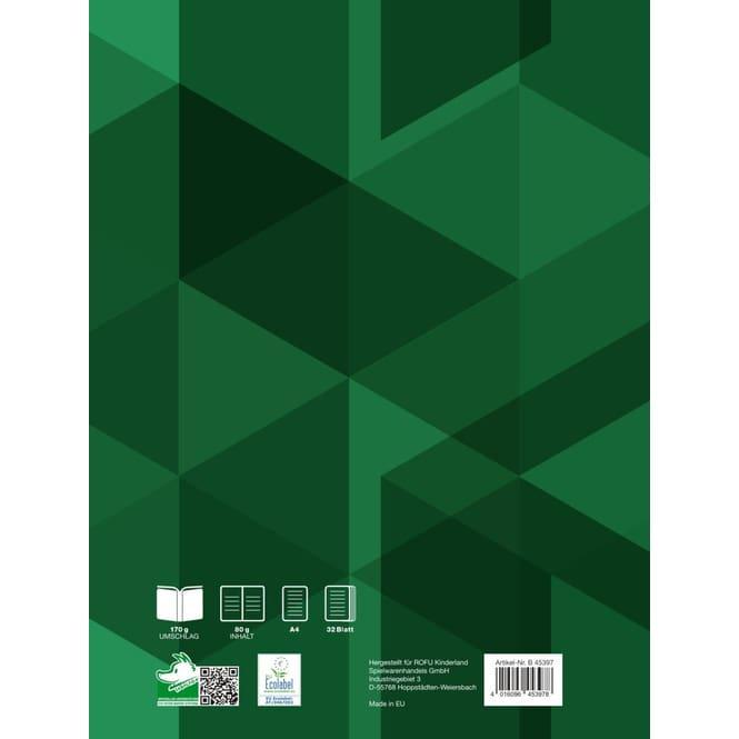 Actual product image MICA College Double notebook - DIN A4 - ruling 28 - chequered with double margin - 32 sheets (A4, Checked)