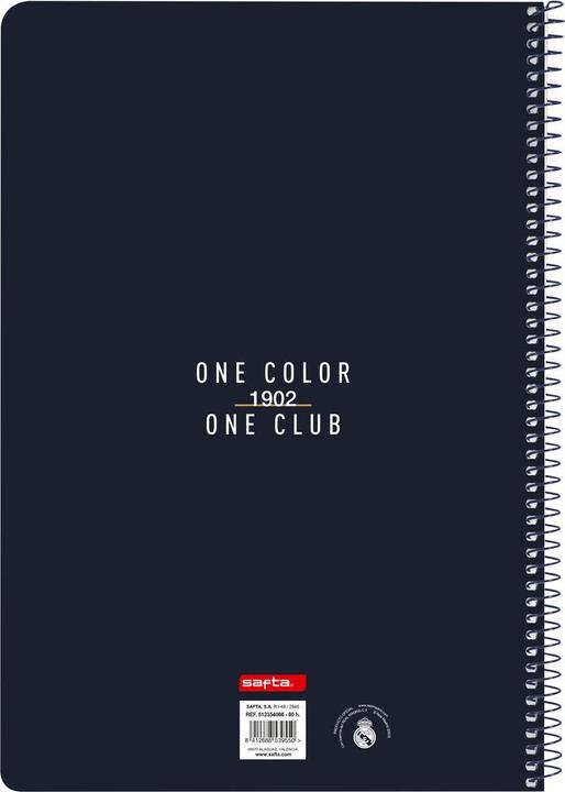 Actual product image Real Madrid CF Notebook Real Madrid C.F. White A4 80 pages (A4, Hardcover)