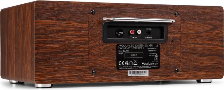 Image du produit Audizio DAB+ Radio Avola Silber, Radio Tuner: FM, DAB+ (DAB+ DAB, FM, Bluetooth, WiFi)