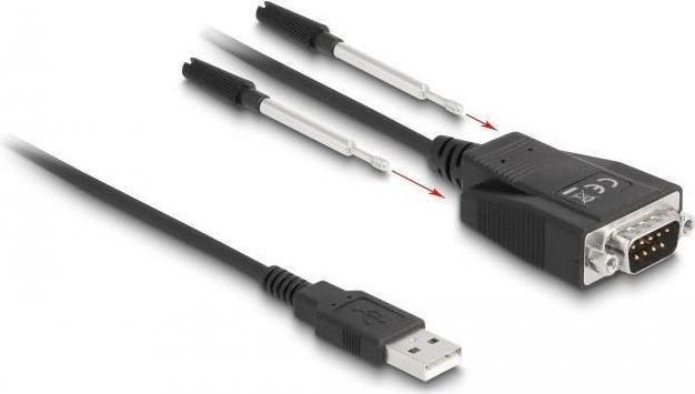Actual product image Delock Adapter USB 2.0 type-A plug to 1x serial RS-232 D- (0.13 m)