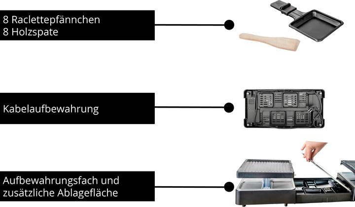 Actual product image Unold Raclette Extandable 48755 bk
