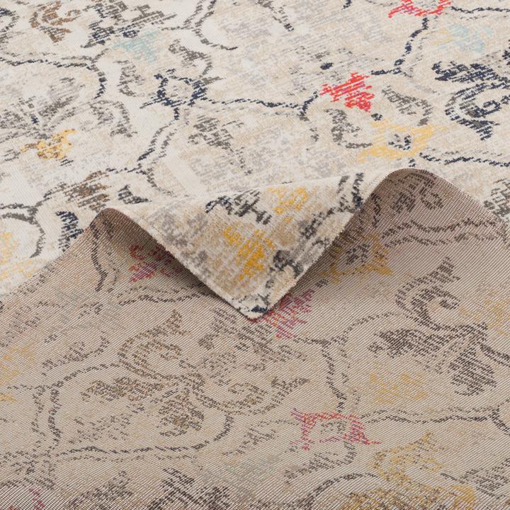 Actual product image Pergamon Kurzflor Designer Teppich Modern Vintage Orient Muster (80 x 150 cm)
