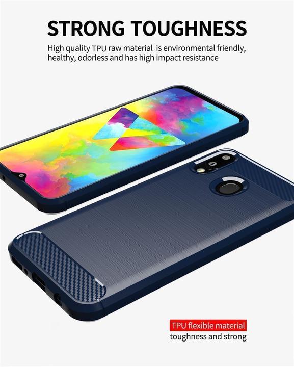 Produktbild Cadorabo TPU Ultra Slim carbon edelstahl Kombi Cover (Samsung Galaxy A10s, Samsung Galaxy M01s)