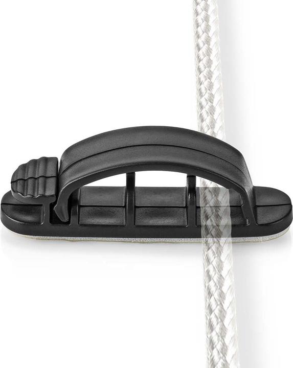 Immagine prodotto Nedis Gestione dei cavi Clip bloccate 3 pezzi Silicone 55 mm Nero (Fascette in plastica, 55 mm, 3 pz.)