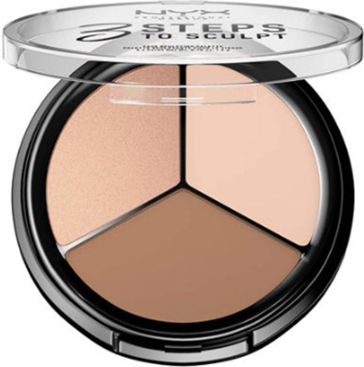 Actual product image NYX Professional Make-Up 3 Steps to Sculpt - Face Sculpting Palette Fair (1 Fair)