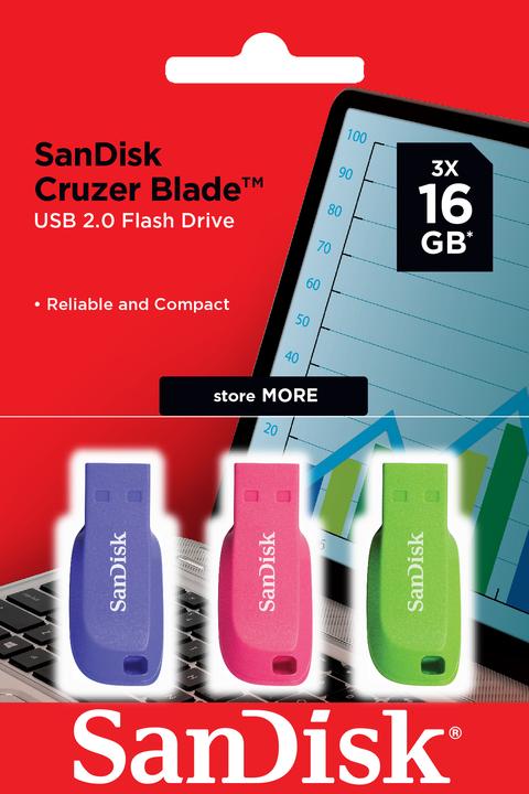 Actual product image SanDisk Cruzer Blade (16 GB, USB-A, USB 2.0)