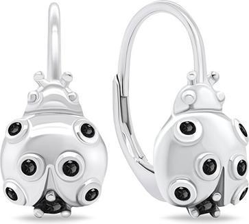 Image du produit Brilio Silver - Boucles d'oreilles ludiques en argent Ladybugs EA701WBC