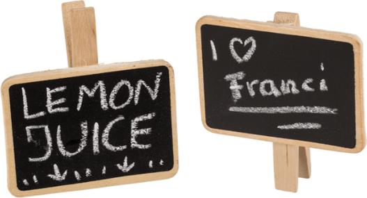 Actual product image Magni Wooden board mini 7x7cm with clip for labelling (7 x 7 cm)