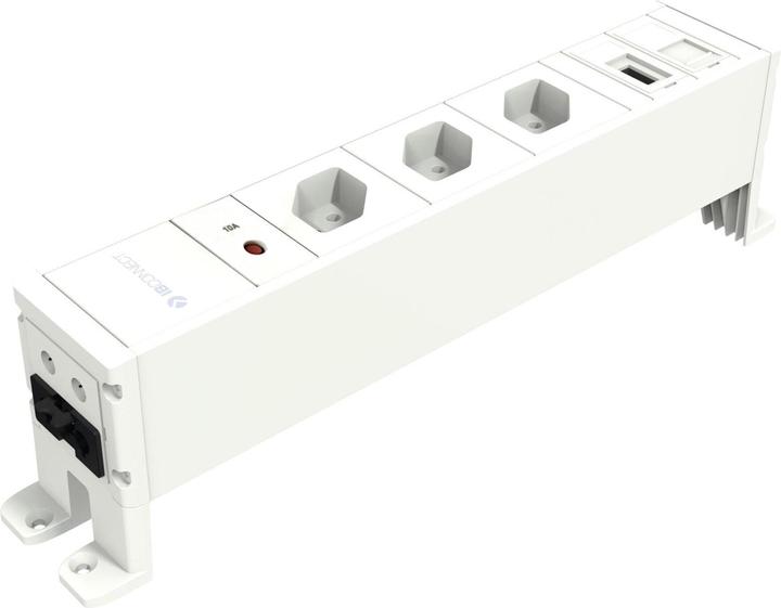 Produktbild IB Connect CUBO Steckdoseneinheit weiss 3x Typ 13 1x RJ45 1x HDMI (3 x, RJ45, HDMI, Typ 13, 0.33 m)