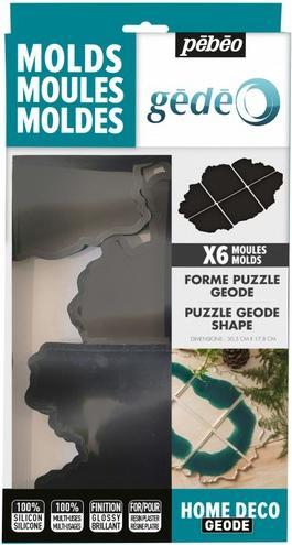 Actual product image Pebeo Geode Puzzle Tray Shape (Black)