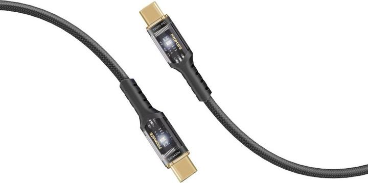 Actual product image ProMate LucidLine-CC200 Black USB-C cable (2 m, USB 2.0, 100 W)