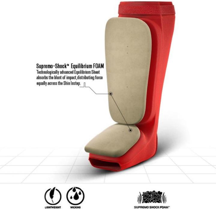 Actual product image Rdx Hosiery Shin Instep Foam Red-L (L)