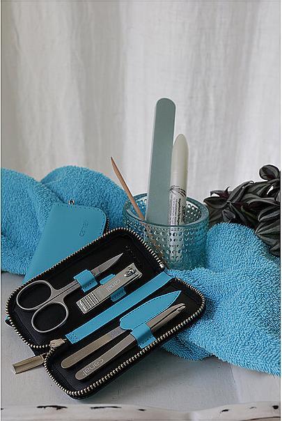 Actual product image Canal instrumente Zipped split leather case (turquoise) 5381