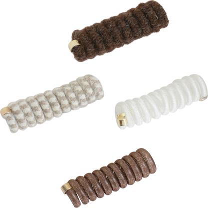 Actual product image Trisa Fashion Long Twister Brown 4 pcs. (Hair tie)