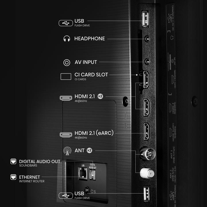 Actual product image Hisense TV 65E7NQ (65", E7NQ, QLED, 4K, 2024)