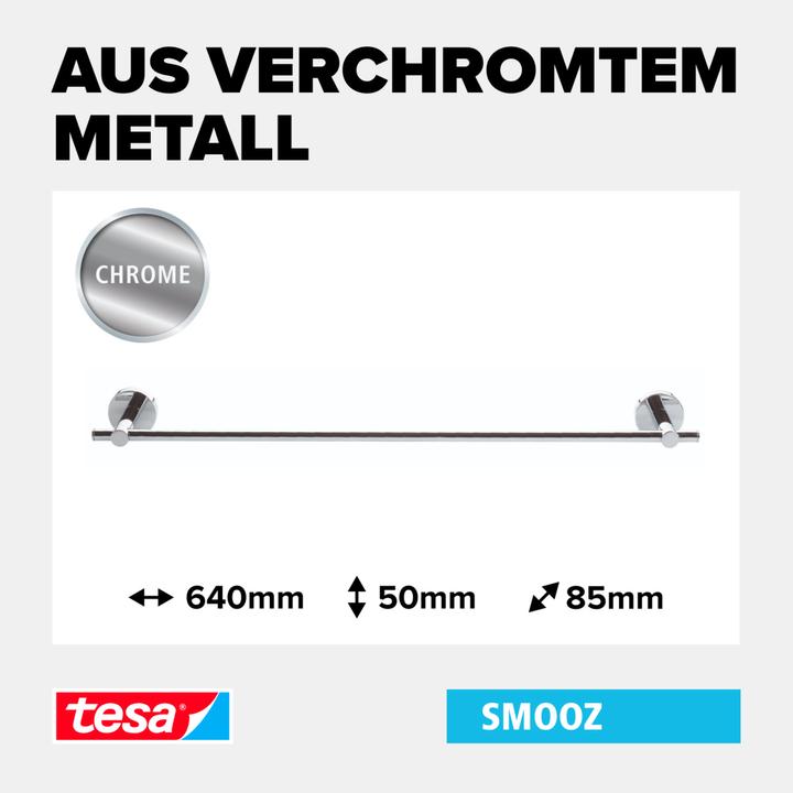 Produktbild tesa SMOOZ Badetuchstange inkl. Klebelösung ohne Bohren