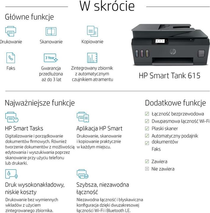 Produktbild HP Smart Tank 615 (Tintentank, Farbe)