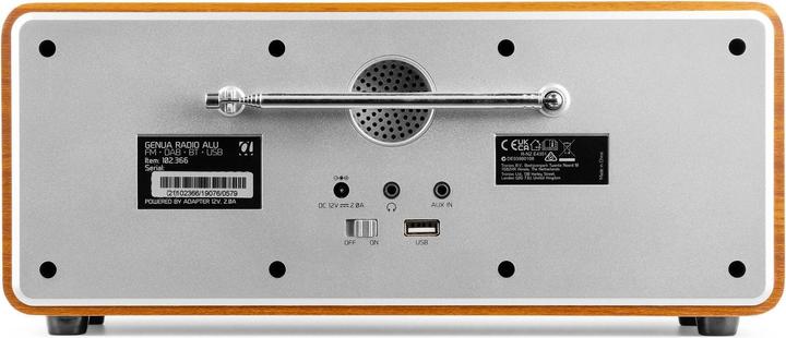 Immagine prodotto Audizio DAB+ Radio Genua Silber, Radio Tuner: FM, DAB+ (FM, DAB, Bluetooth)