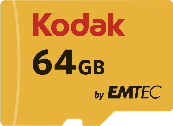 Produktbild Emtec Kodak microSDXC Premium 64GB Class10 U1 V10 A1 (64 GB, microSDXC, U1, UHS-I)