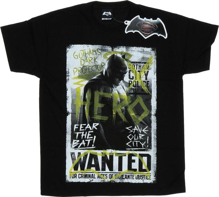 Jungen Batman v Superman Wanted Poster TShirt