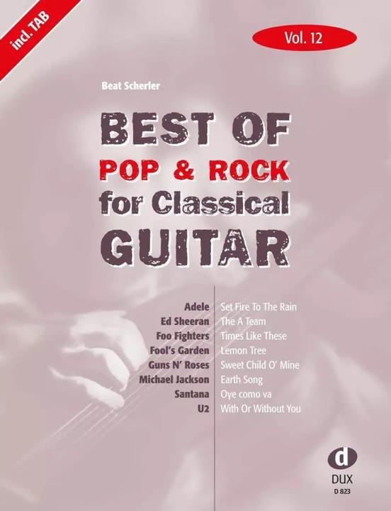 Actual product image Best Of Pop & Rock for Classical Guitar 12 (English, Beat Scherler, 2013)