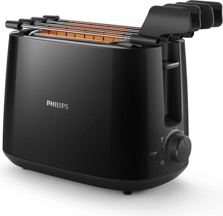 Produktbild Philips Daily Collection HD2583/90 toaster 2 slice(s) Black