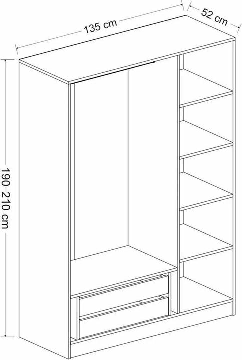 Immagine prodotto Hanah Home Kaley (135 x 52 x 210 cm)