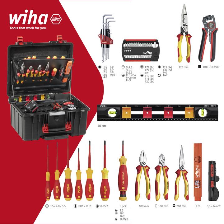 Actual product image Wiha Werkzeugkoffer XL2 Trolley electr 60tlg (60 pieces)