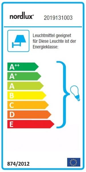 Energie-Label Nordlux Aleria, Wandleuchte, Schwarz (GU10, IP44)