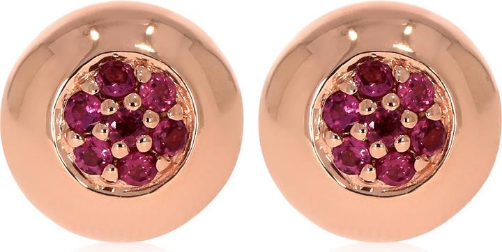 Xen Ohrstecker mit Rhodolith ca. 0,31 ct. rosèvergoldet (925 Sterling Silber)