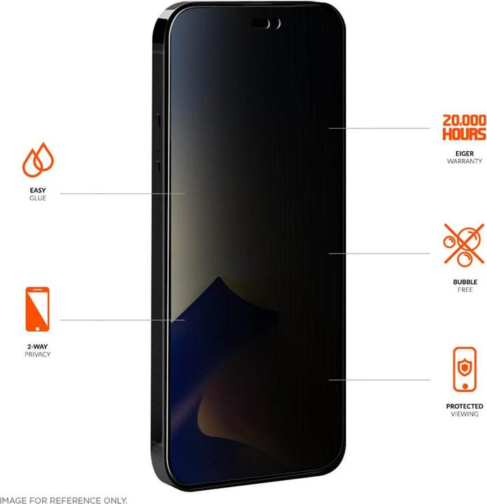 Image du produit Eiger Mountain Glass Black (1 pièce(s), Apple iPhone 14 Pro)