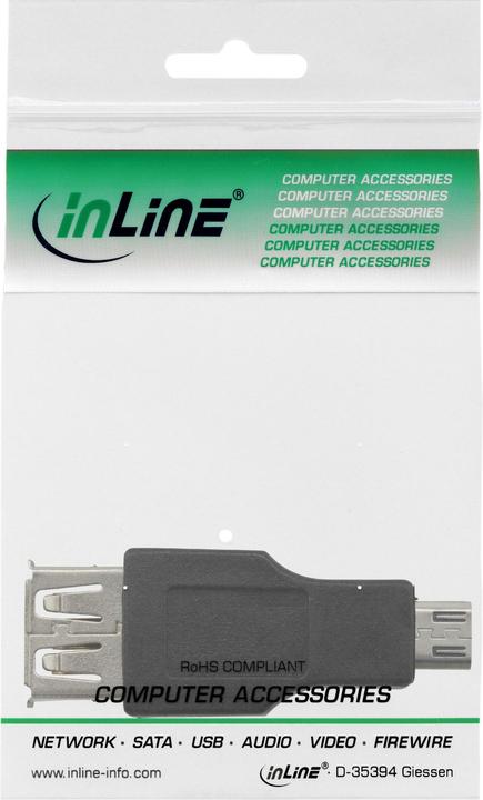 Image du produit InLine Adaptateur Micro-USB Micro-B mâle vers USB-A femelle (0.50 m, USB 2.0)